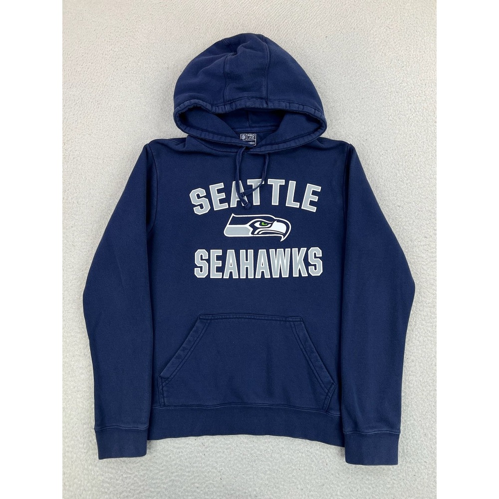 Seattle Seahawks Hoodie Sweatshirt Mens Medium Blue NFL Football Fanatics